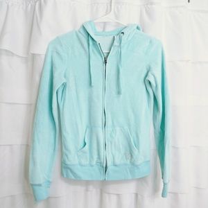Aeropostale Light Blue Zip Up Hoodie